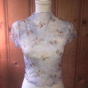 Sheer Angel Crop Top